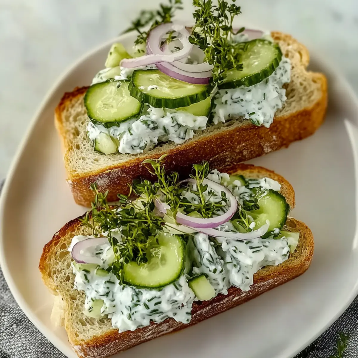 Cucumber Salad Sandwiches