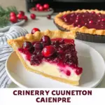 cranberry orange custard pie