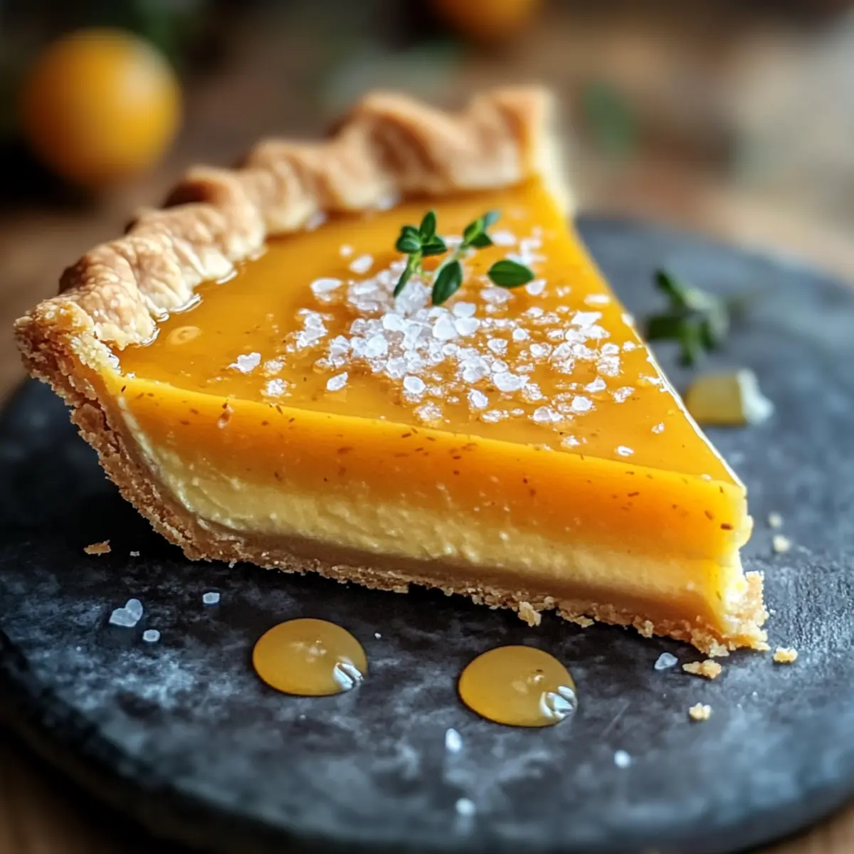 Salted Whiskey Honey Pie