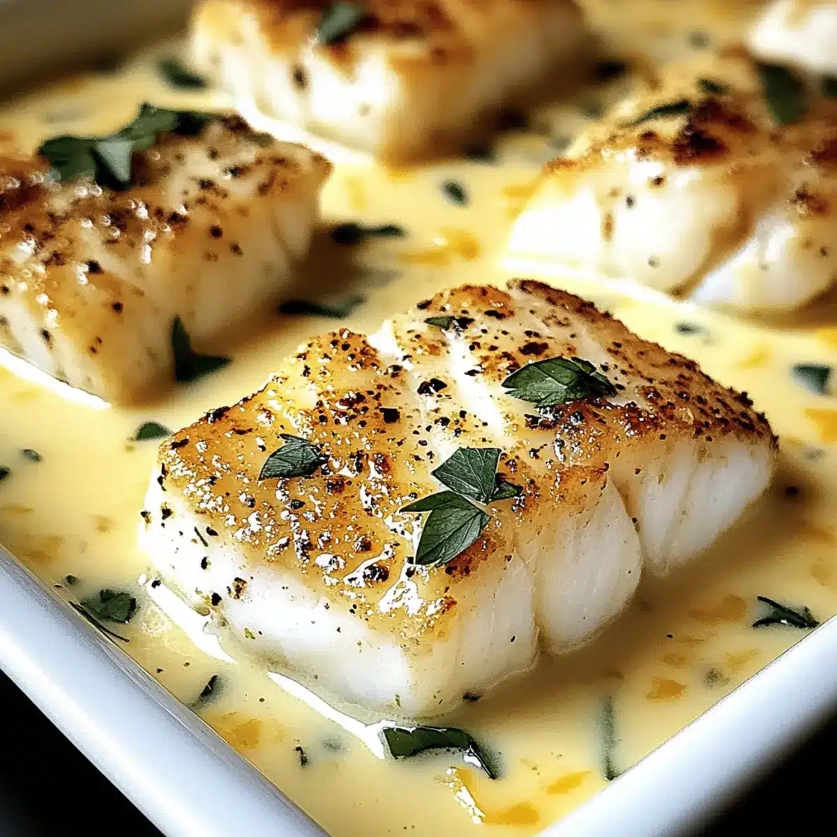 Baked Cod in Coconut Lemon Cream
