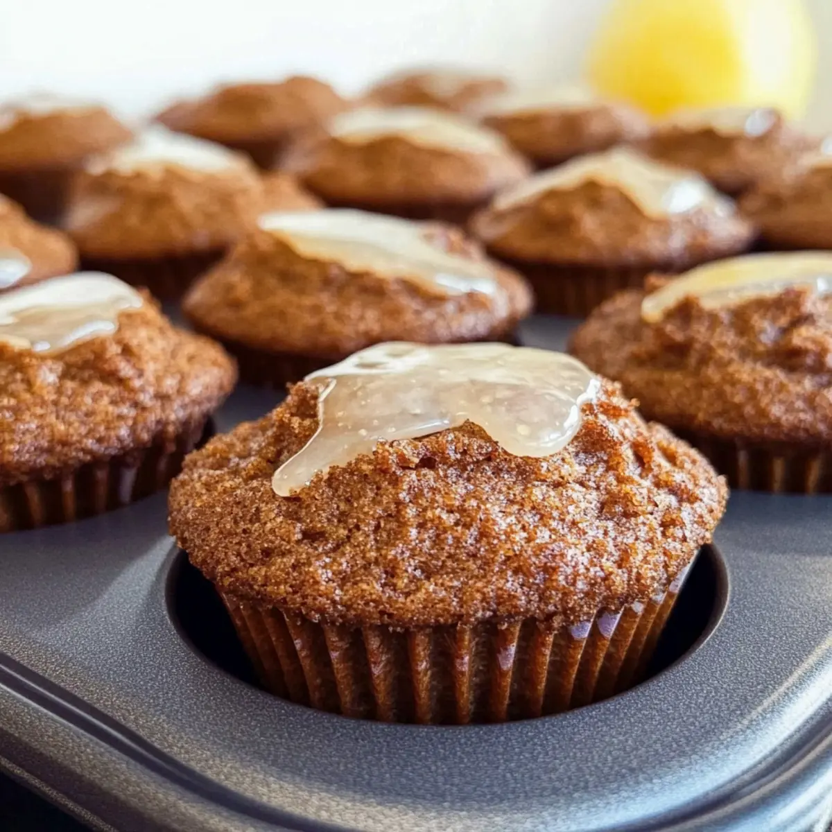 Glazed Gingerbread Muffins