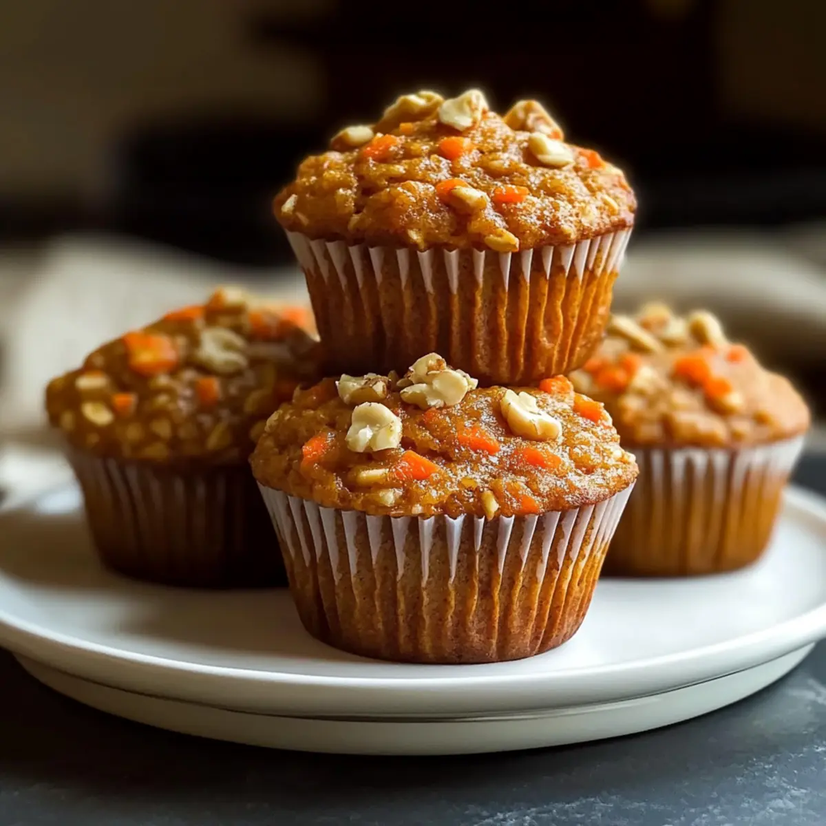 Carrot Oatmeal Muffins