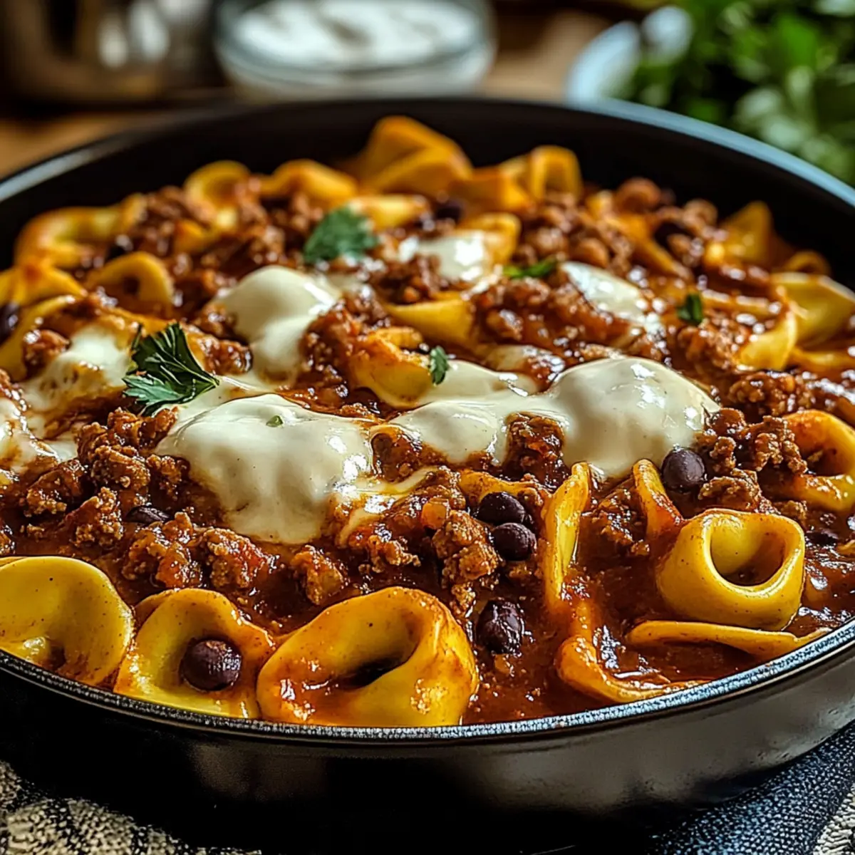 Cheesy Beef Enchiladas Tortellini