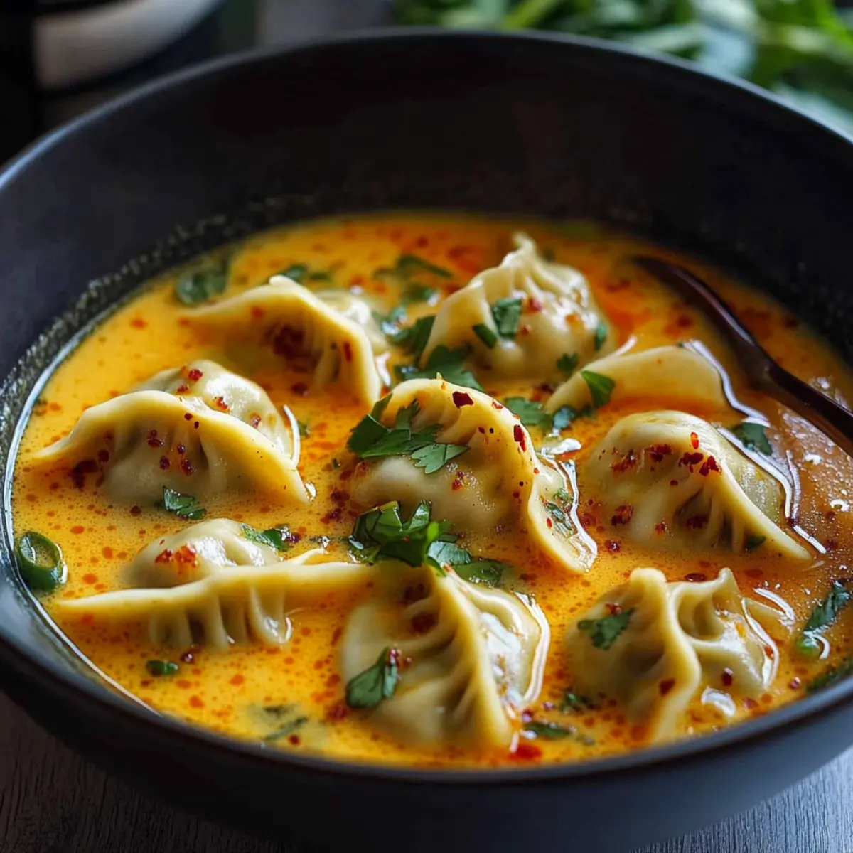 Coconut Curry Soup with Dumplings