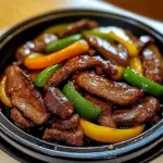 Sizzling Chinese Pepper Steak with Onions