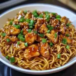 Sticky Garlic Chicken Noodles