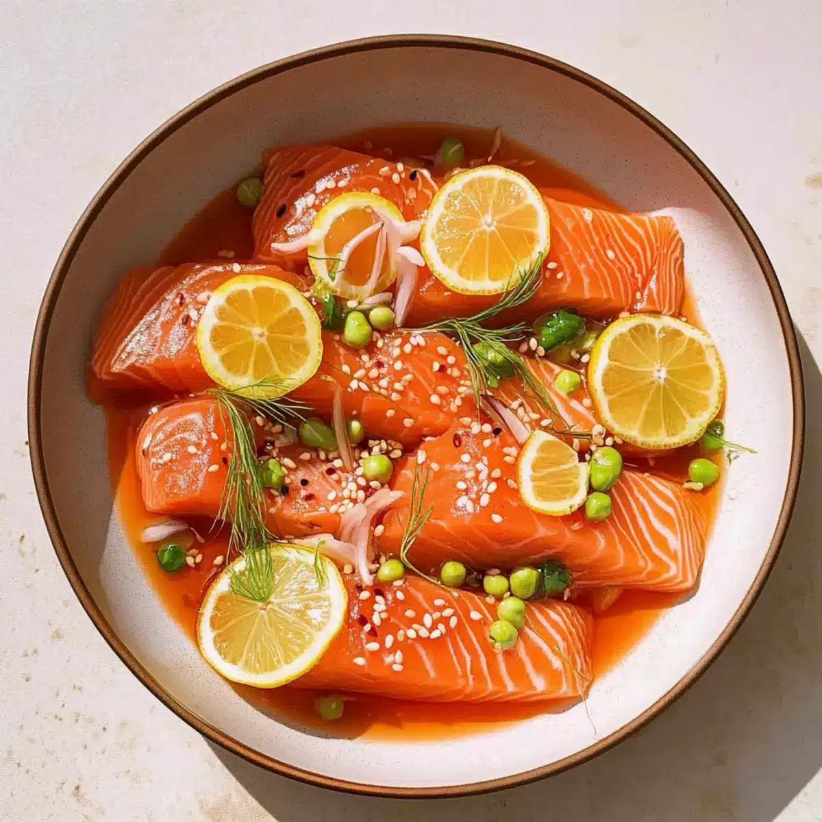 Salmon Crudo with Citrus Soy Dressing