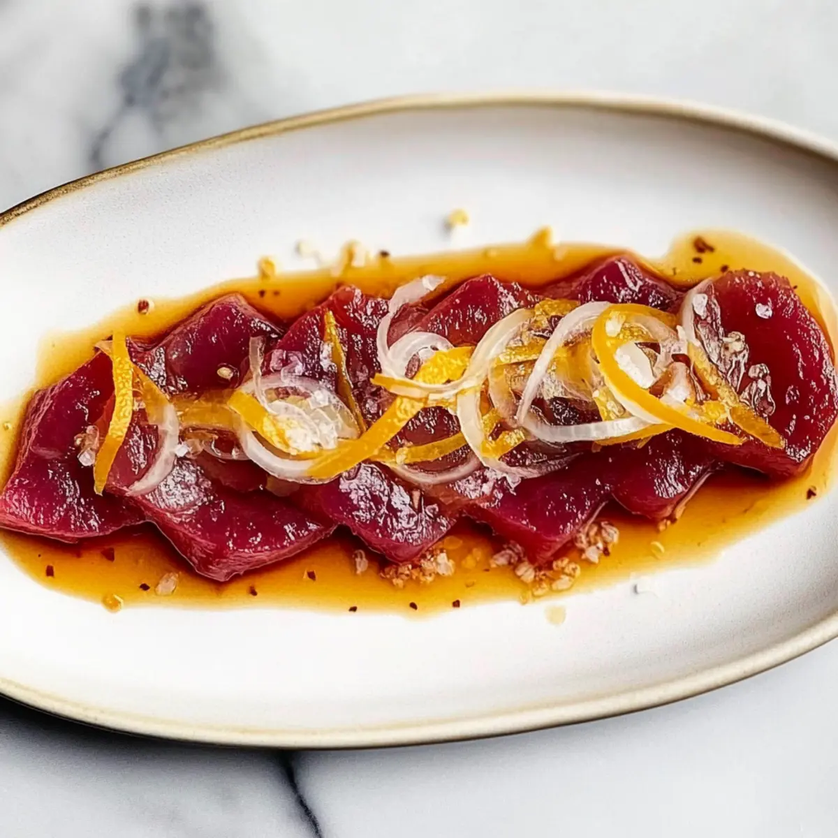 Orange Calabrian Chili Tuna Crudo