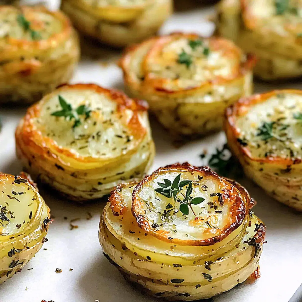 Garlic Herb Muffin Pan Potato