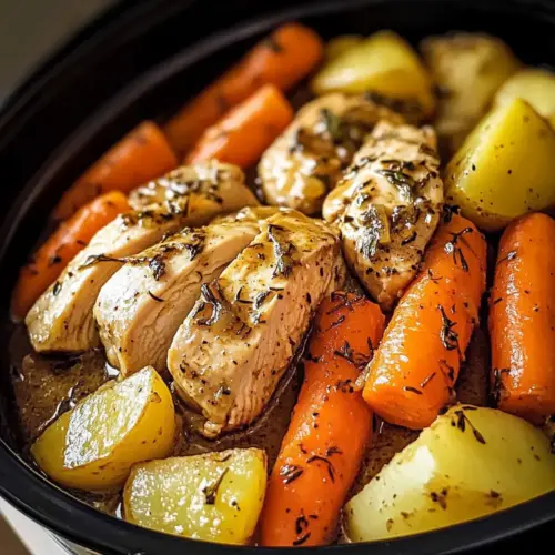 Slow Cooker Garlic Butter Chicken and Veggies