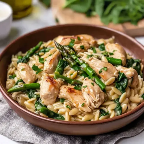 Juicy High Protein Chicken Orzo