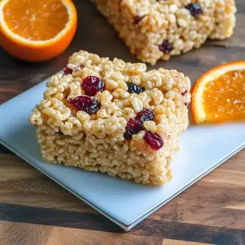 Cranberry Orange Rice Krispie Treats