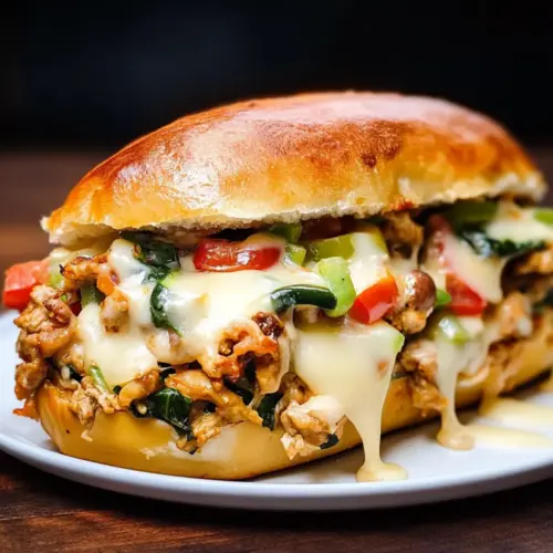 Slow Cooker Chicken Philly Sandwiches