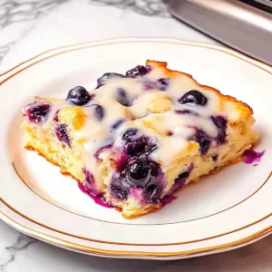 Blueberry Butter Swim Biscuits with Lemon Glaze