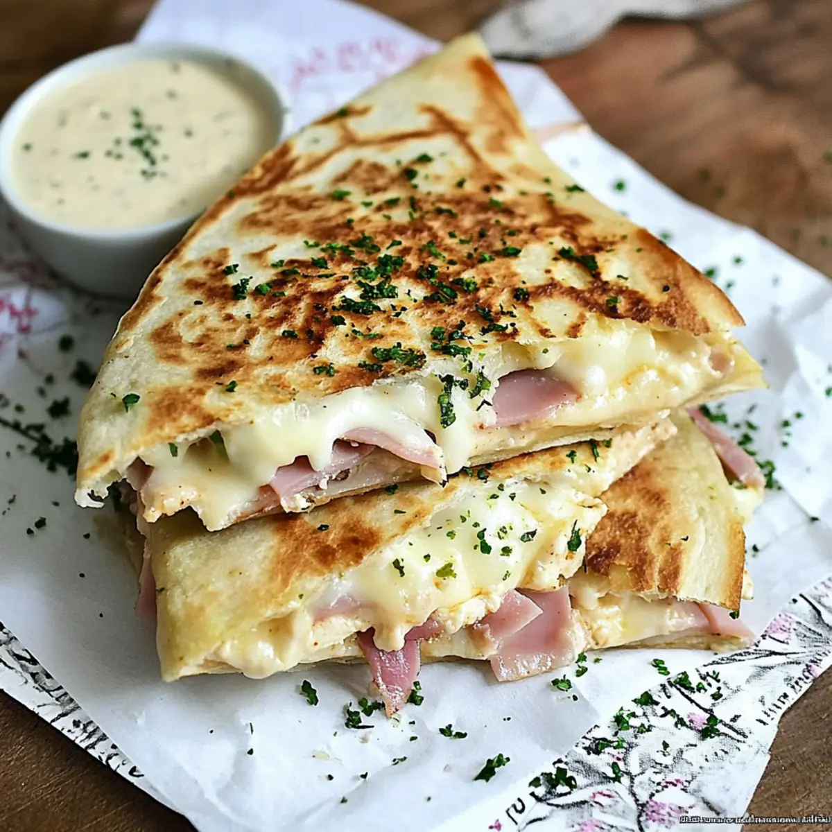 Chicken Cordon Bleu Quesadillas