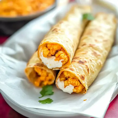 Buffalo Cauliflower Taquitos