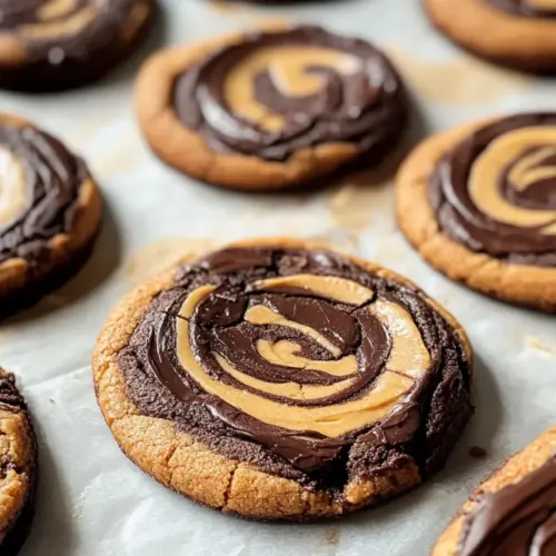 Chocolate Peanut Butter Swirl Cookies