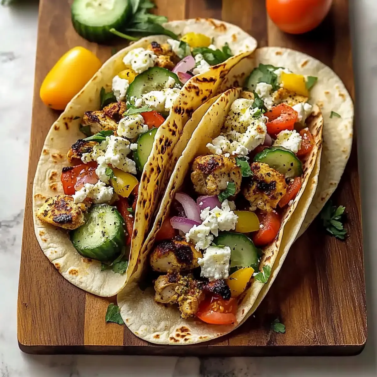 Grilled Mediterranean Chicken Tacos