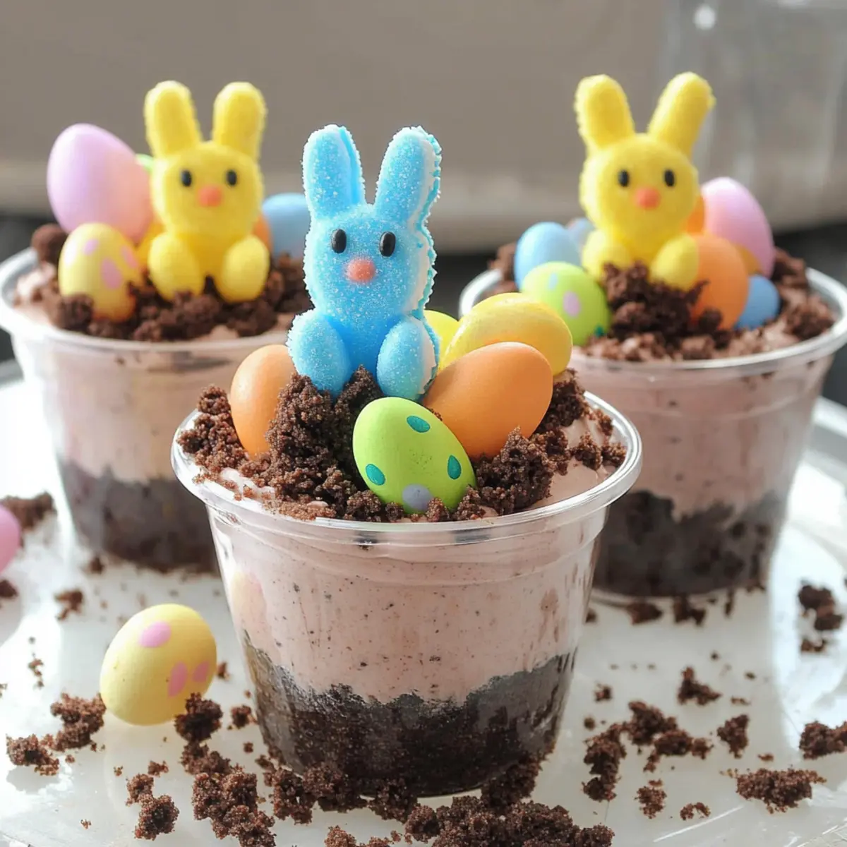 Easter Oreo Dirt Cake Cups