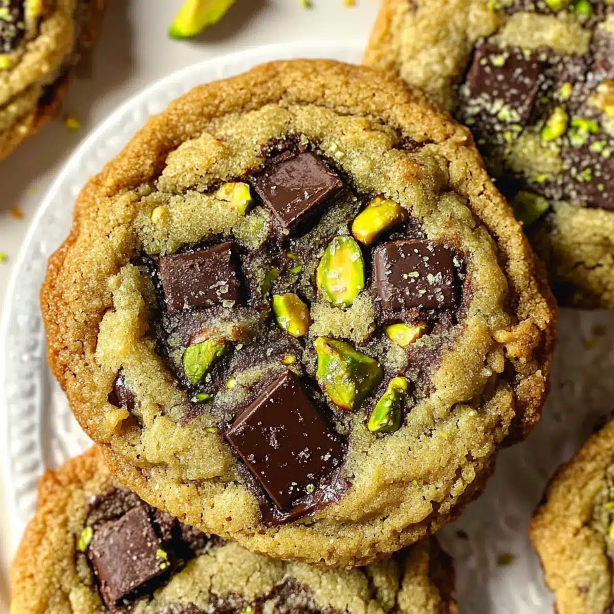 Pistachio Chocolate Chunk Cookies Recipe