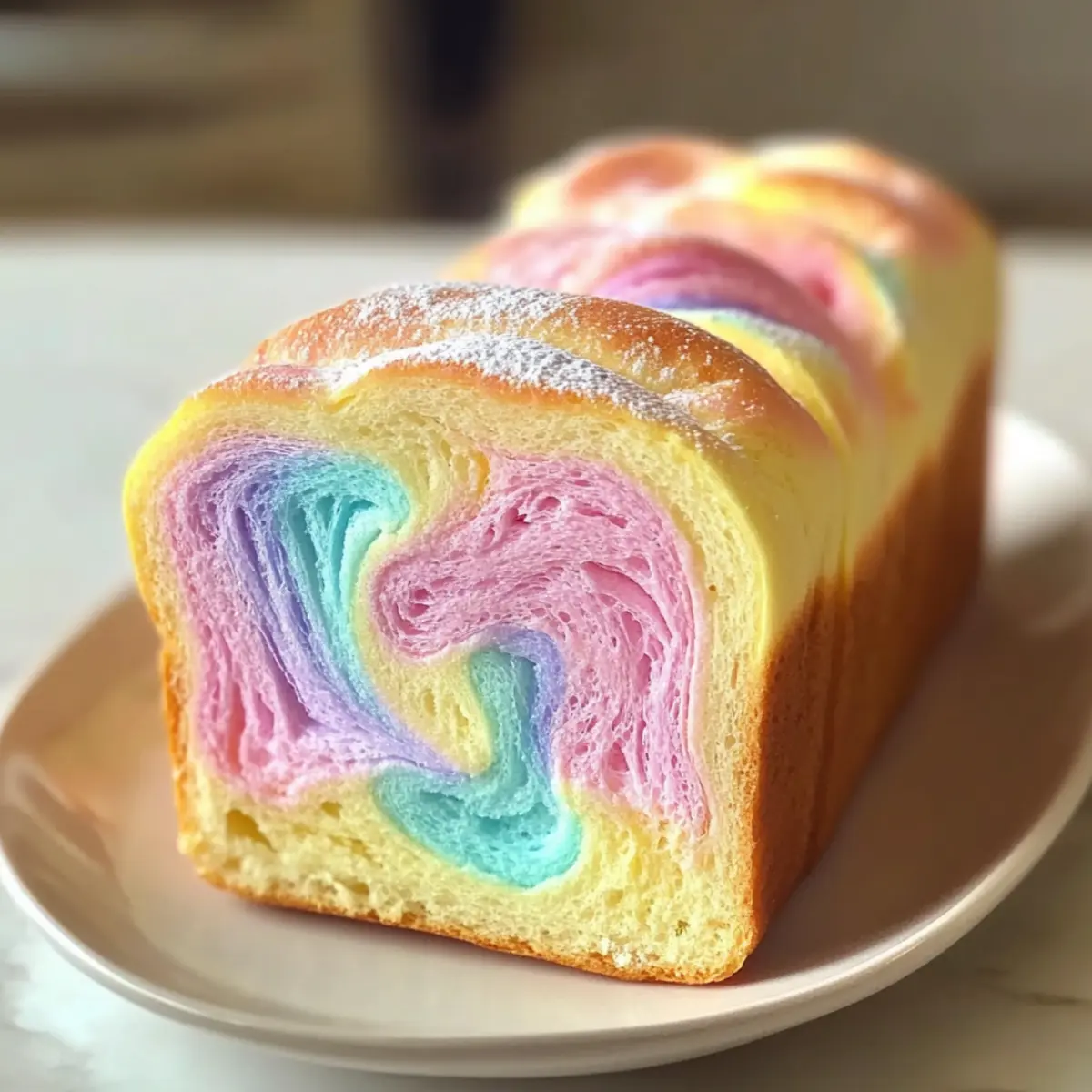 Cloud Bread Recipe Pastel Swirl Loaf