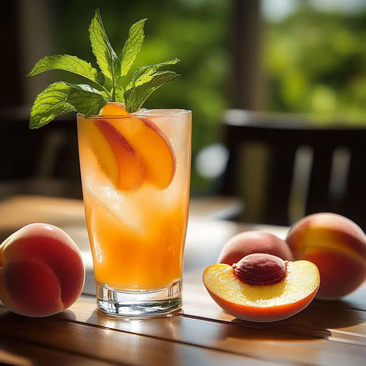 Ultimate Peach Bellini Mocktail
