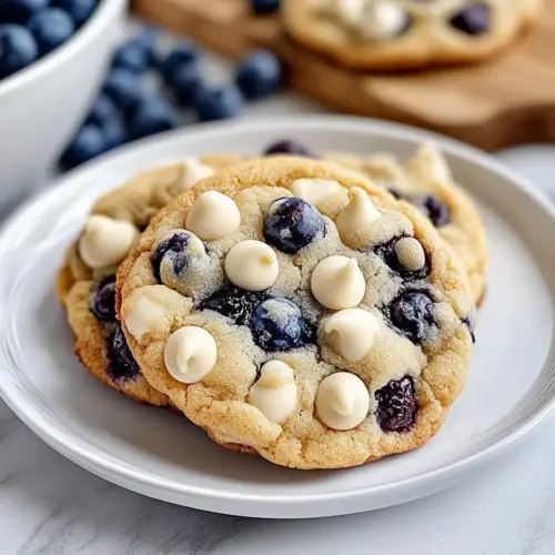 Blueberry White Chocolate Chip Cookies