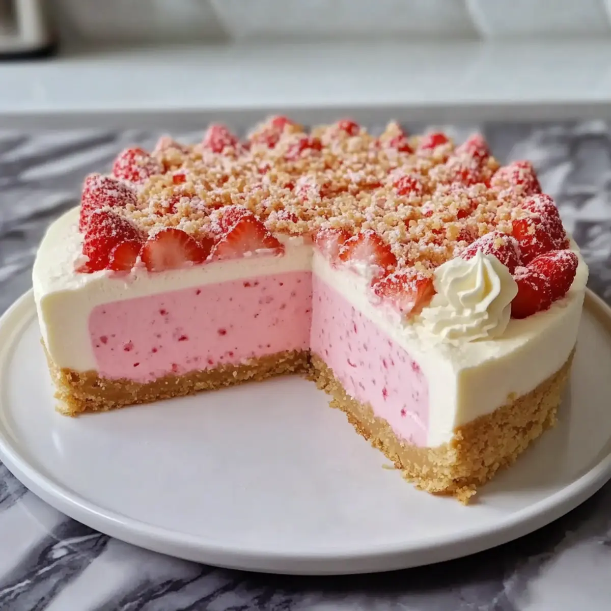 Strawberry Crunch Cheesecake